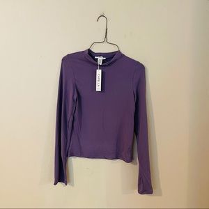 NWT Purple Long Sleeved Knit Top